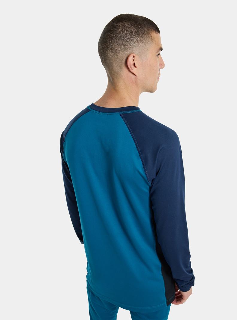 Blue Burton Midweight X Base Layer Crewneck Men's Base Layer Top | YBHTRC721