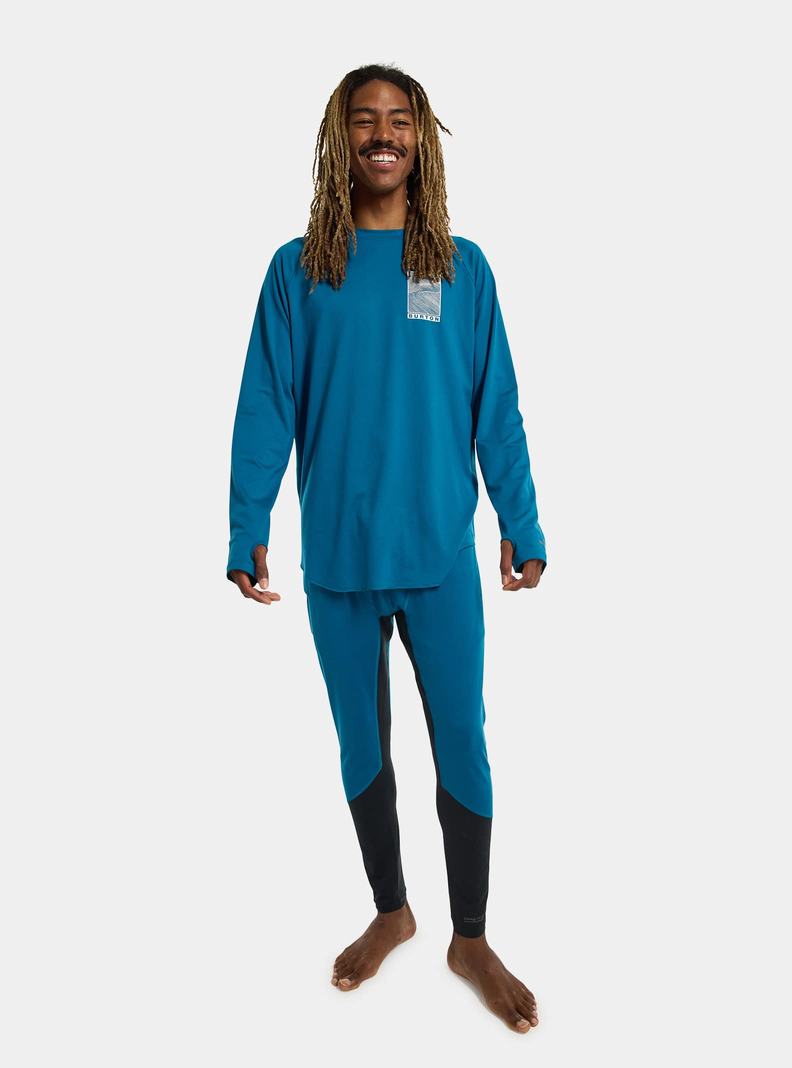 Blue Burton Midweight X Base Layer Pants Men's Base Layer Pants | RQVPGK654