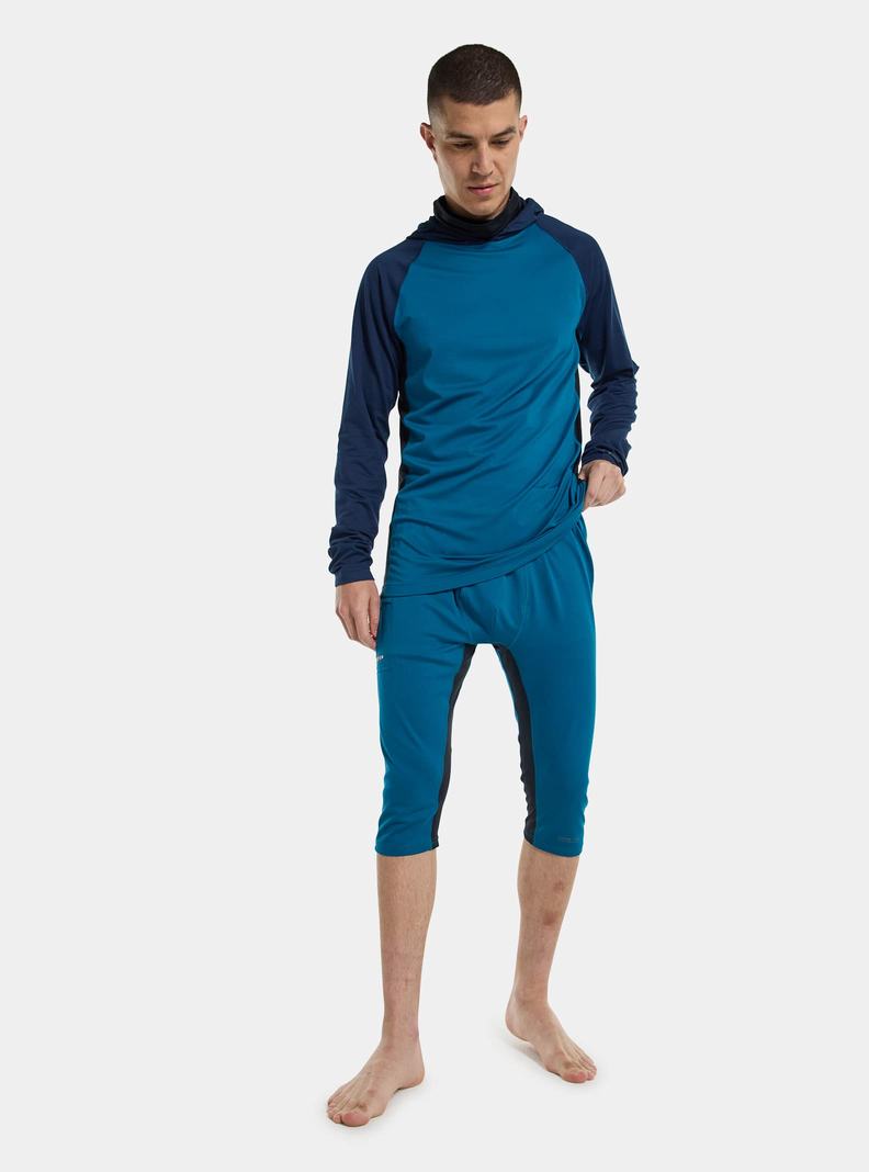 Blue Burton Midweight X Base Layer Three-Quarter Boot Pants Men's Base Layer Pants | UXTECZ543