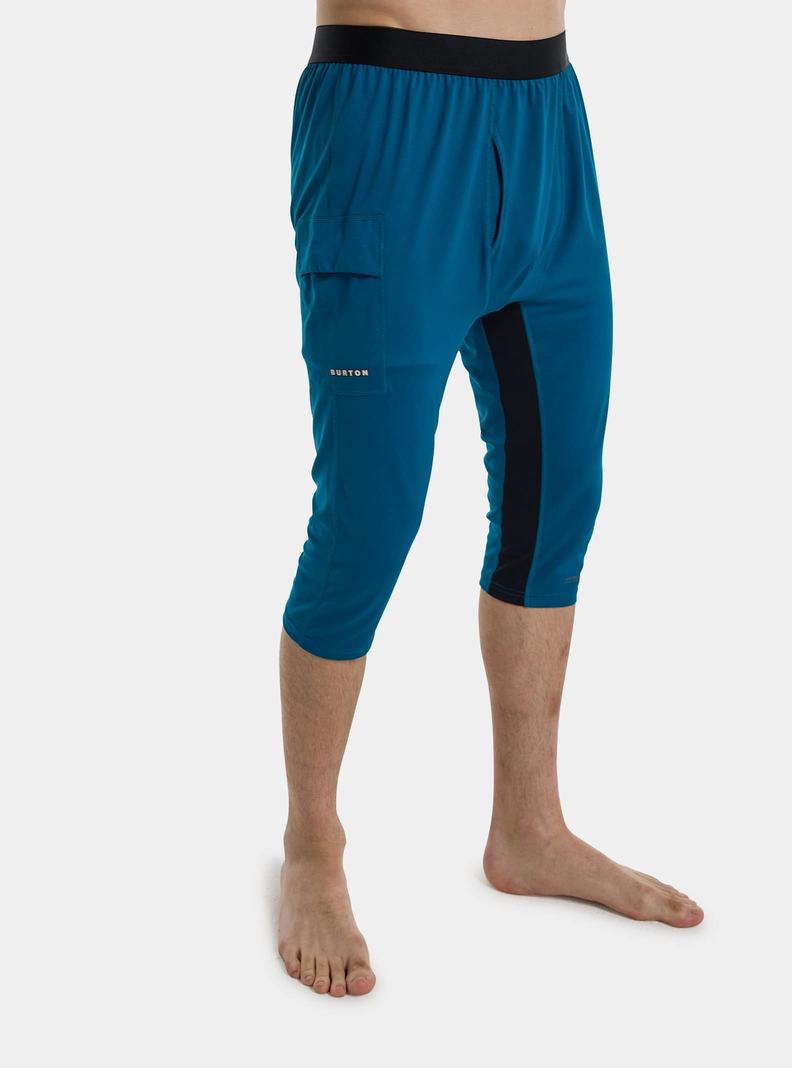 Blue Burton Midweight X Base Layer Three-Quarter Boot Pants Men's Base Layer Pants | UXTECZ543