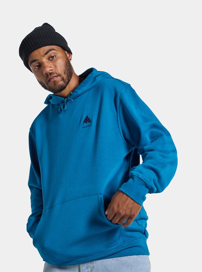 Blue Burton Mountain Pullover Men's Hoodies | ICXUQY327