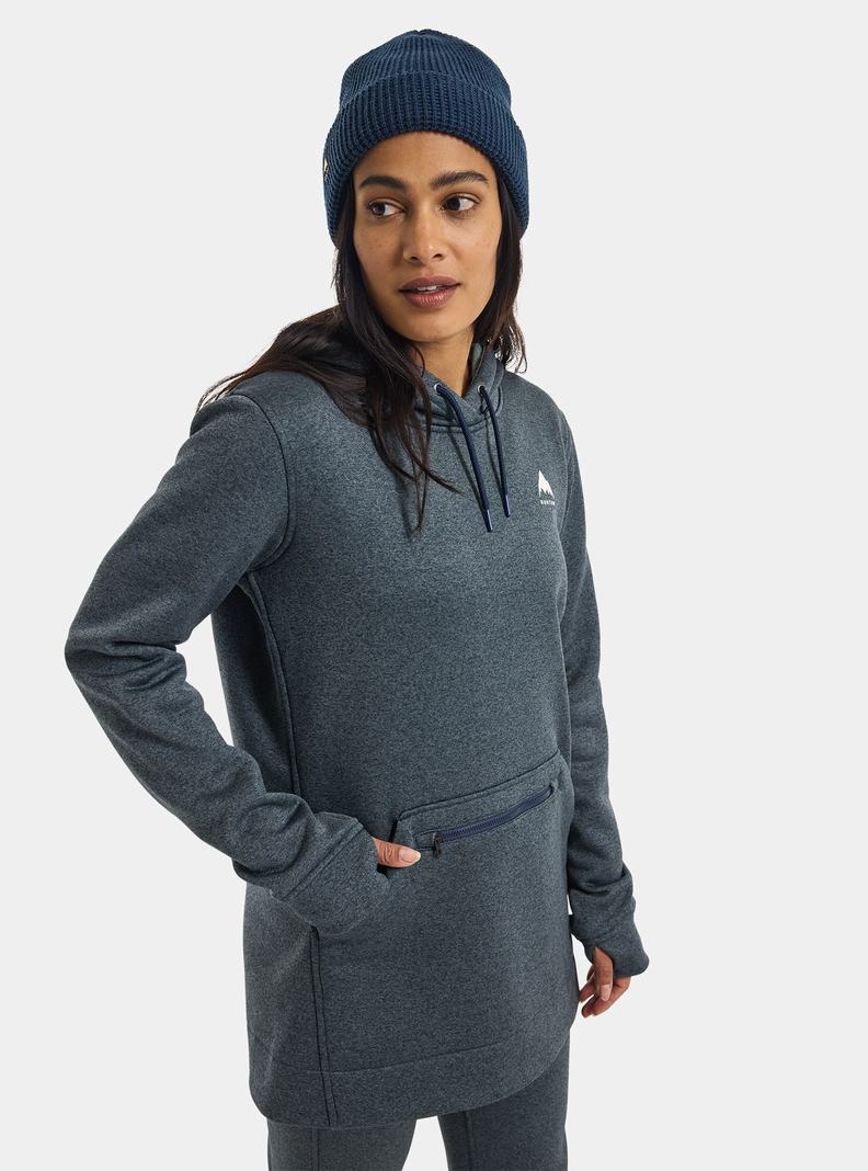 Blue Burton Oak Long Pullover Women's Hoodies | ZGWQYT657