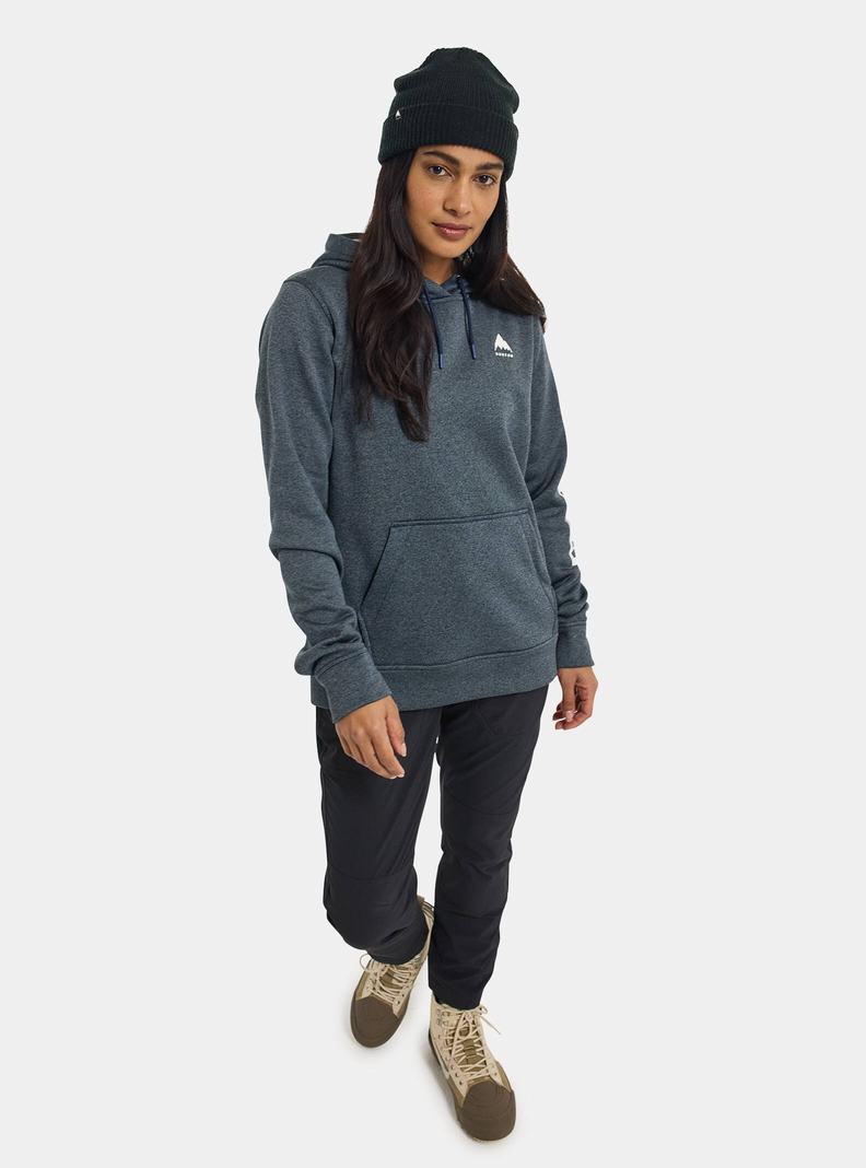 Blue Burton Oak Pullover Hoodie Women's Sweatshirts | LOJUWH719