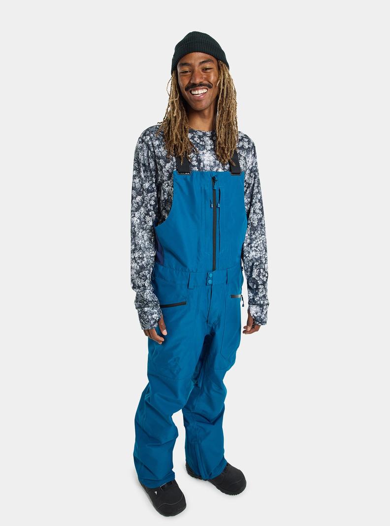 Blue Burton Reserve GORE‑TEX 2L Men's Bibs | FWHEZY109