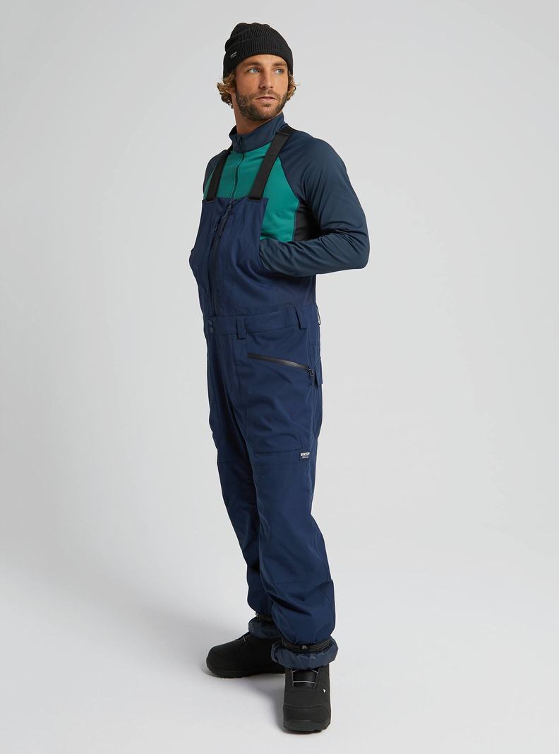 Blue Burton Reserve (Tall) Men's Bibs | YGJHDI238