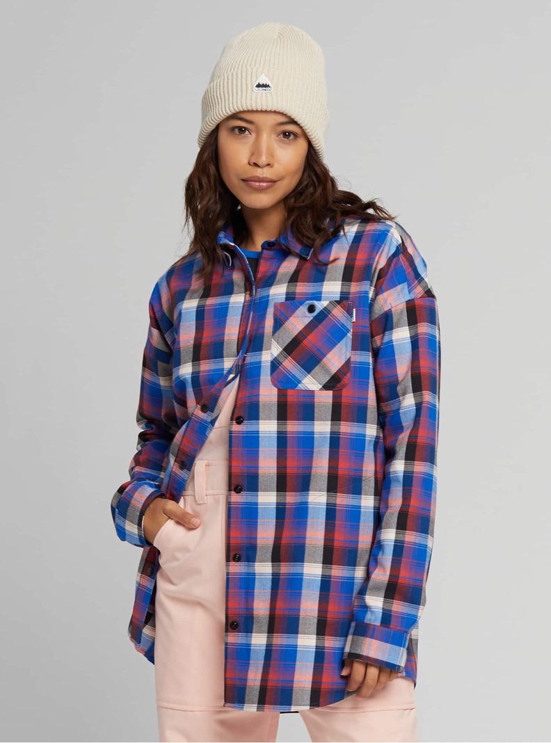 Blue Burton Stretch Grace Performance Flannel Women's Shirts | WCORIB165