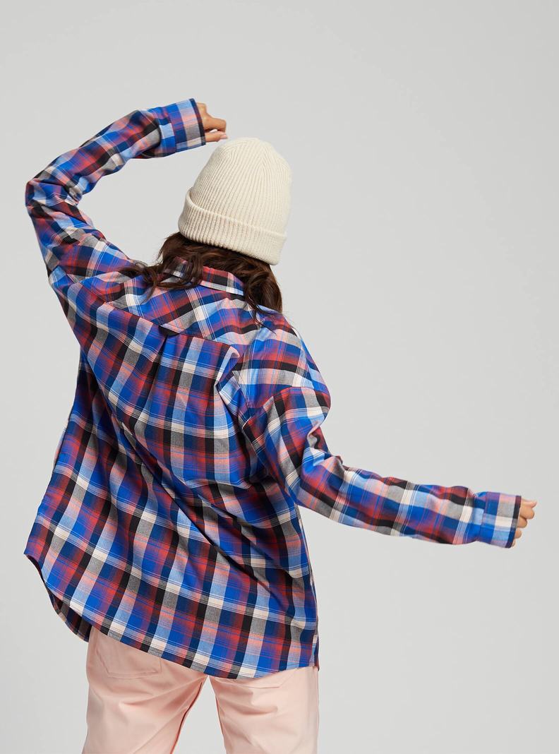 Blue Burton Stretch Grace Performance Flannel Women's Shirts | WCORIB165