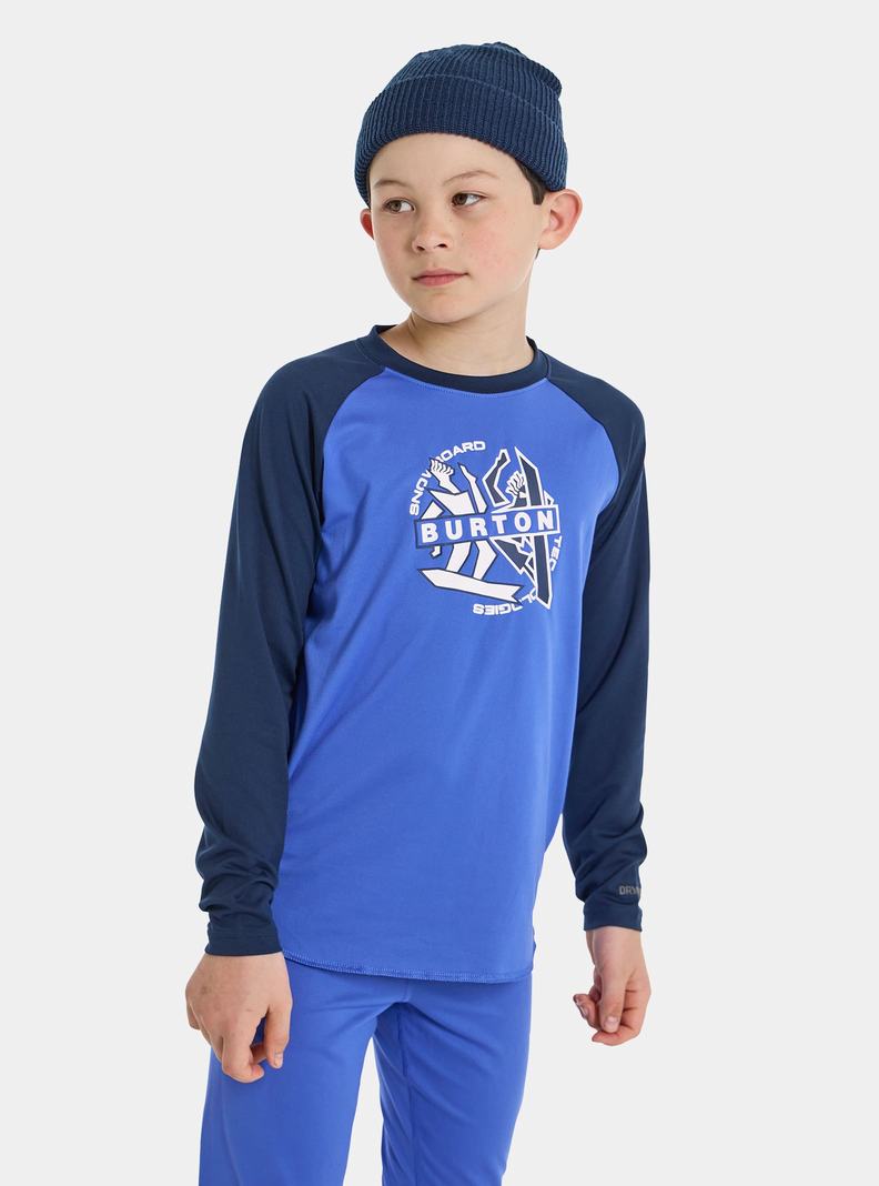 Blue Burton Tech T-Shirt Kids' Base Layer Top | CYAEHK067