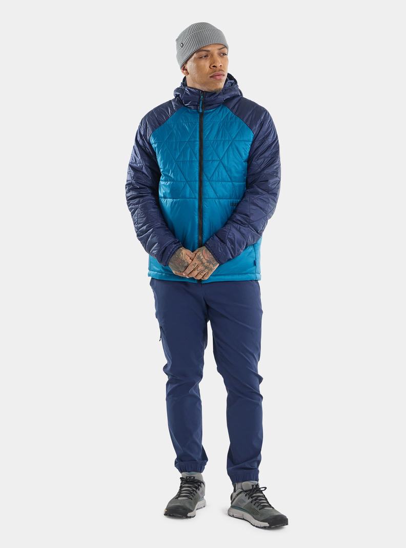 Blue Burton Versatile Heat Hooded Synthetic Insulated Men's Ski Jackets | EIUJFV056