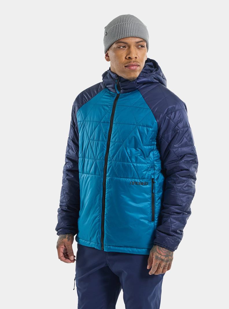 Blue Burton Versatile Heat Hooded Synthetic Insulated Men's Ski Jackets | EIUJFV056