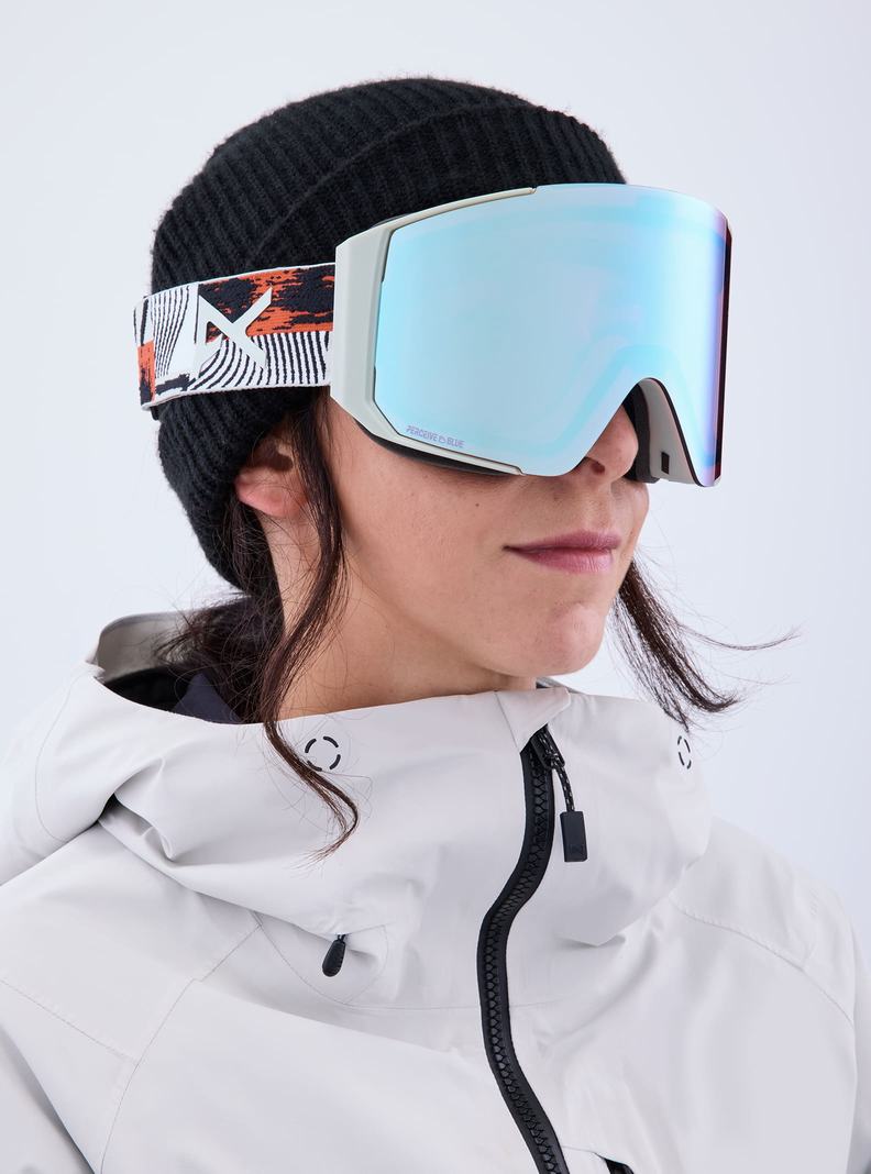 Blue / Pink / Burton Anon Sync Goggles + Bonus Lens Women's Ski Goggles | ASMGHN809