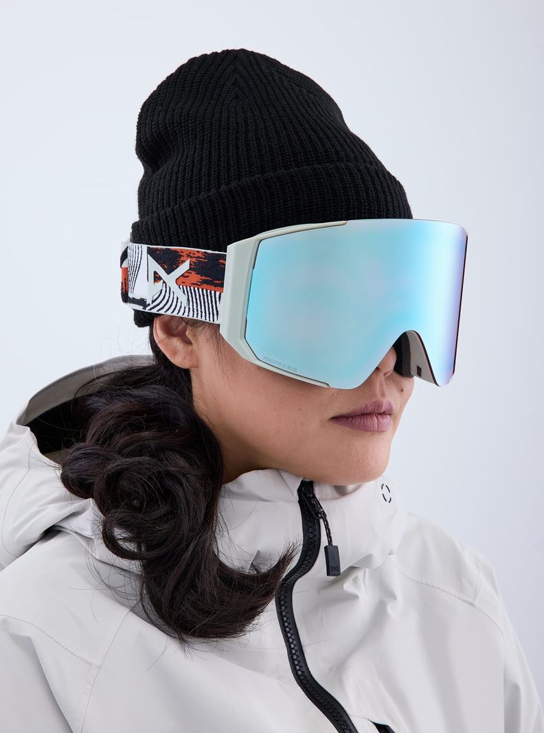 Blue / Pink / Burton Anon Sync Low Bridge Fit Goggles + Bonus Lens Women's Ski Goggles | DNAIGK462