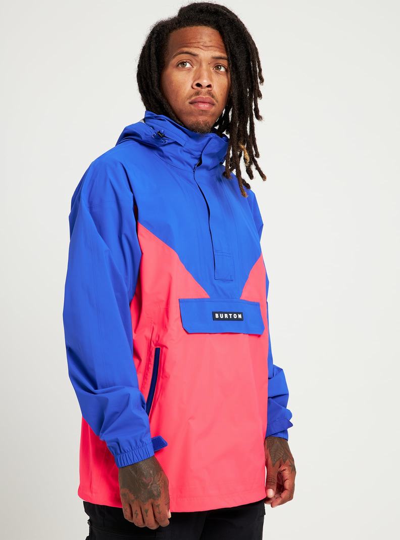 Blue / Pink Burton Freelight Men's Ski Jackets | HYXNPC405