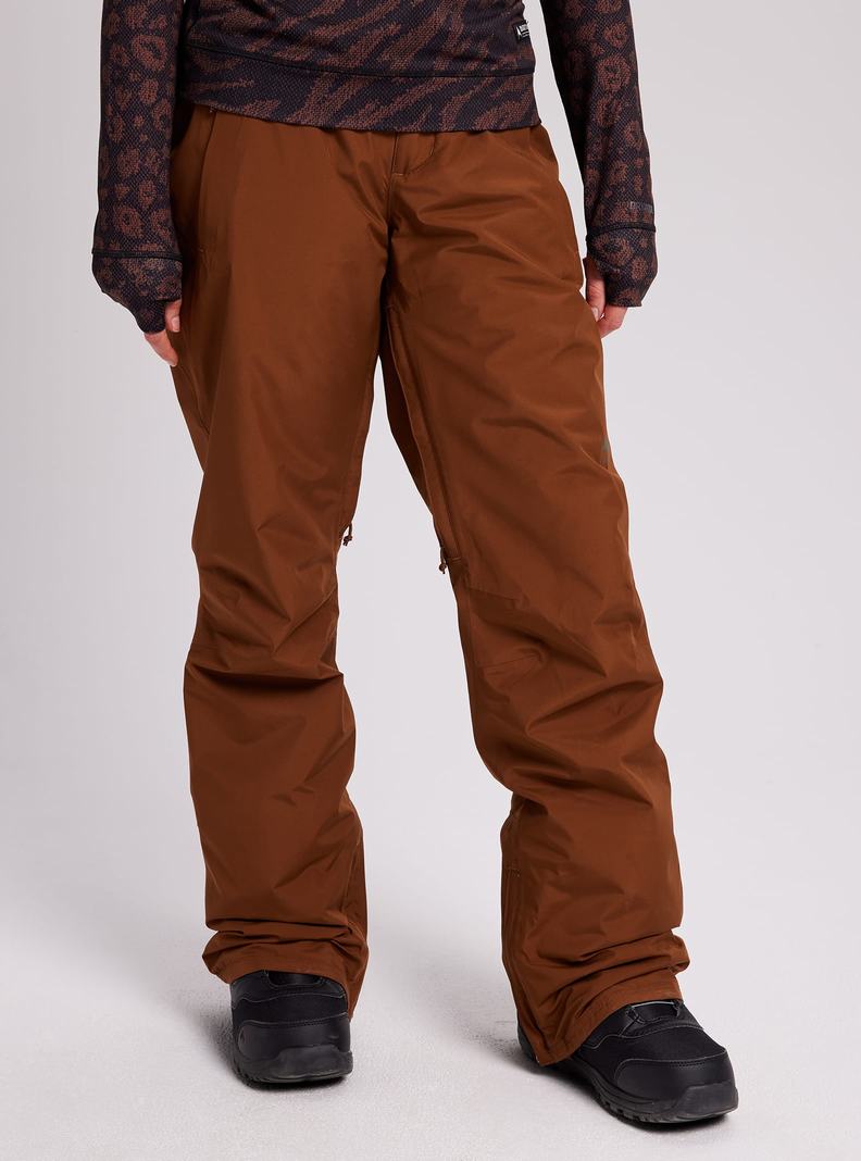 Brown Burton GORE-TEX Powline Insulated Women's Ski Pants | CLBMWO239