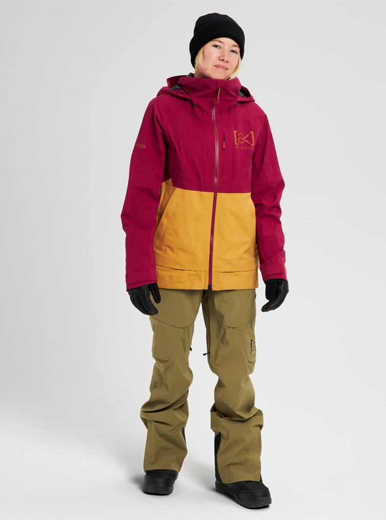 Brown Purple / Yellow Burton [ak] Kimmy GORE-TEX 3L Stretch Women's Ski Jackets | QIWLMS784