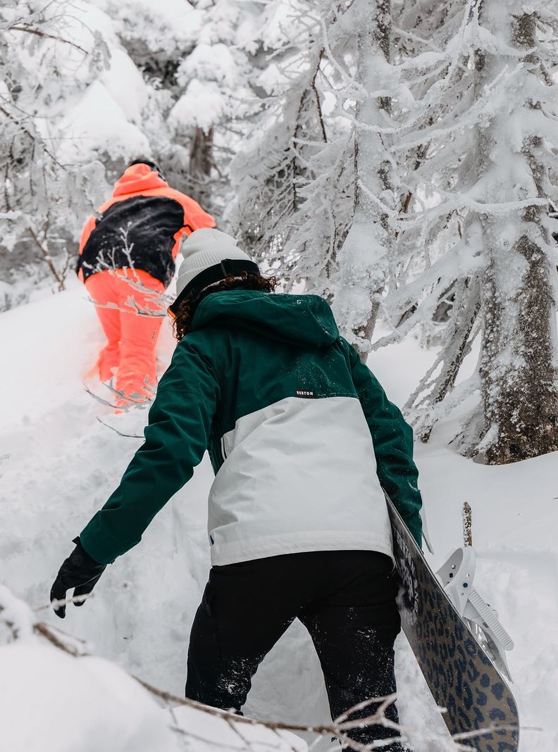 Brown / White Burton Frostner 2L Anorak Women's Ski Jackets | PGHNWL871