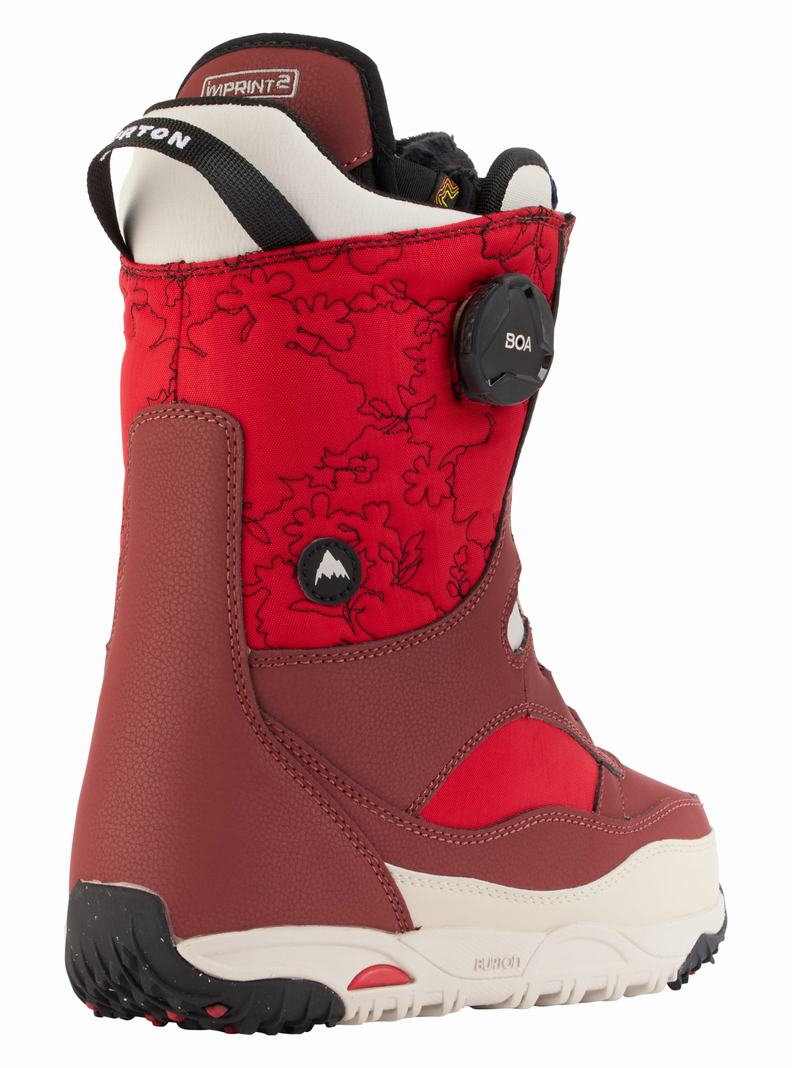 Burgundy / Beige Burton Limelight BOA® Women's Snowboard Boots | HXVQGP530