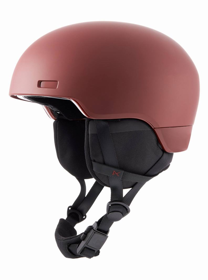 Burgundy Burton Anon Windham WaveCel Men's Snowboard Helmets | VBFCUD835