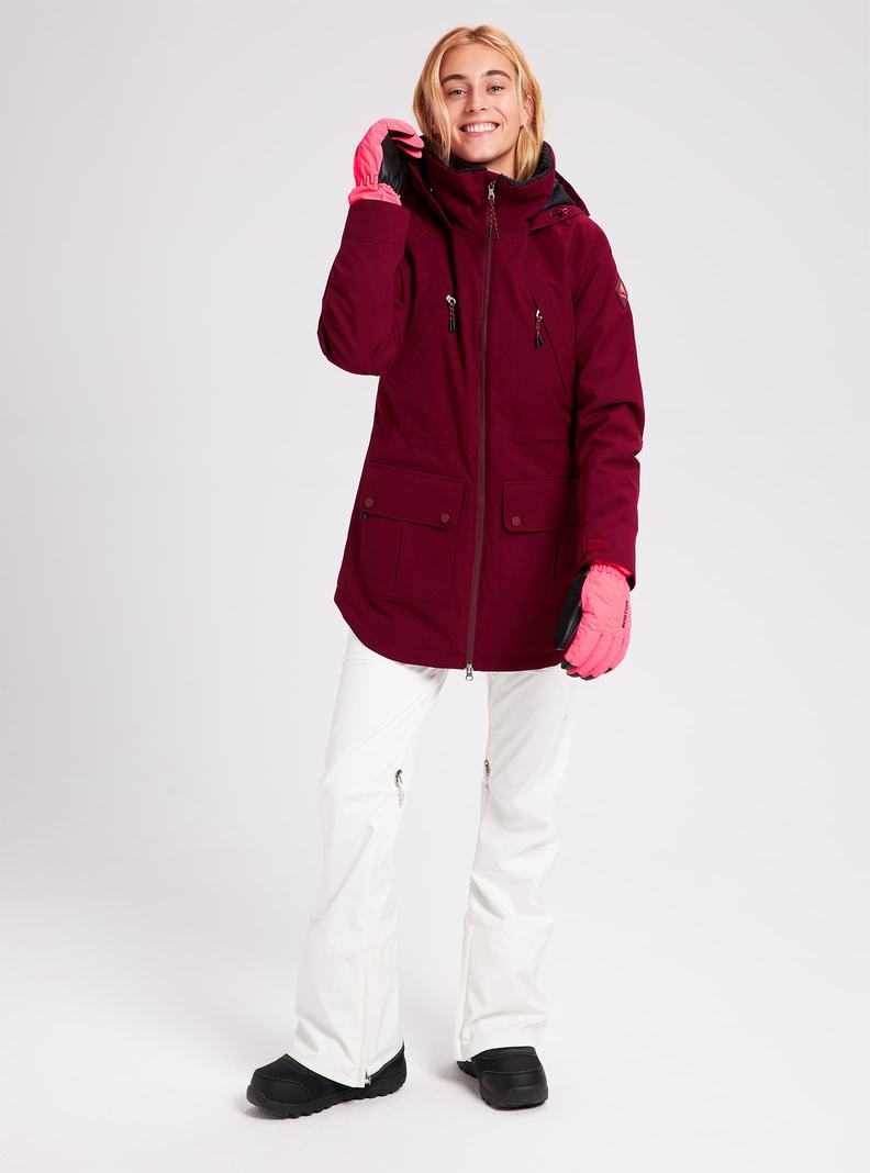 Burgundy Burton Prowess Women's Ski Jackets | PDZBAG325