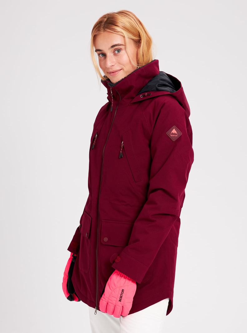 Burgundy Burton Prowess Women's Ski Jackets | PDZBAG325