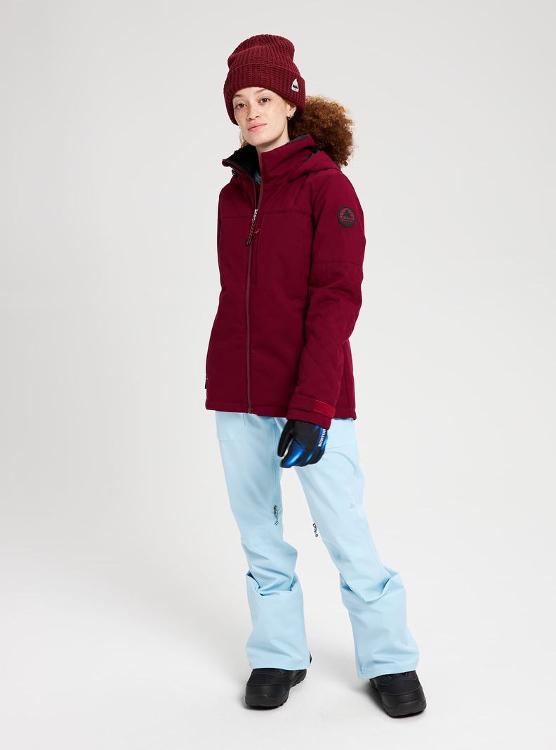 Burgundy Burton Tulum Stretch Women's Ski Jackets | OYEIWD271