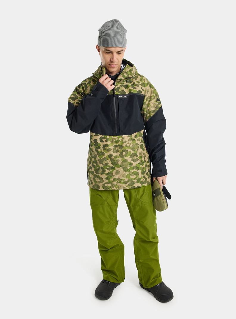 Camo / Black Burton Pillowline GORE-TEX 2L Anorak Men's Ski Jackets | MUNHWD320