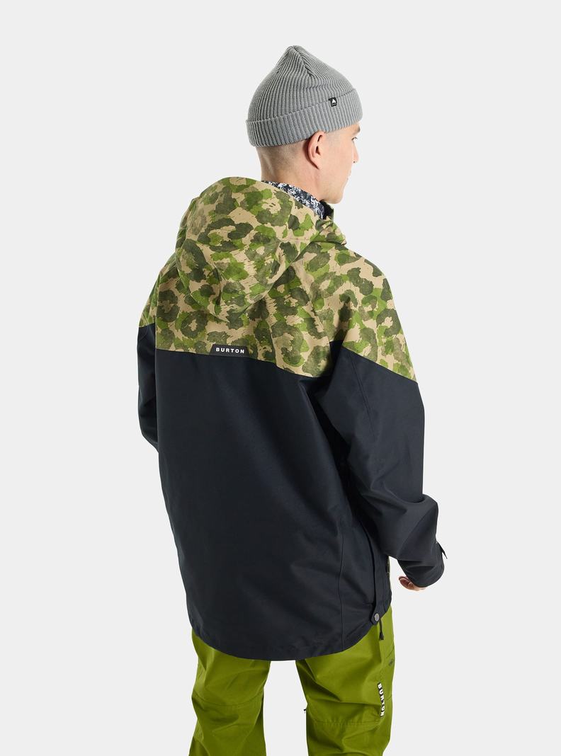 Camo / Black Burton Pillowline GORE-TEX 2L Anorak Men's Ski Jackets | MUNHWD320