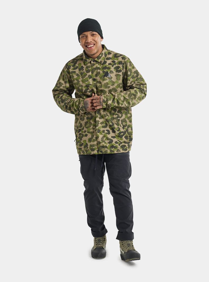 Camo Burton Coaches Men's Ski Jackets | KPRXZM078