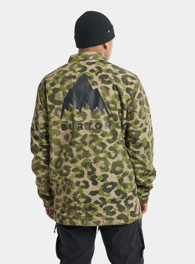 Camo Burton Coaches Men's Ski Jackets | KPRXZM078