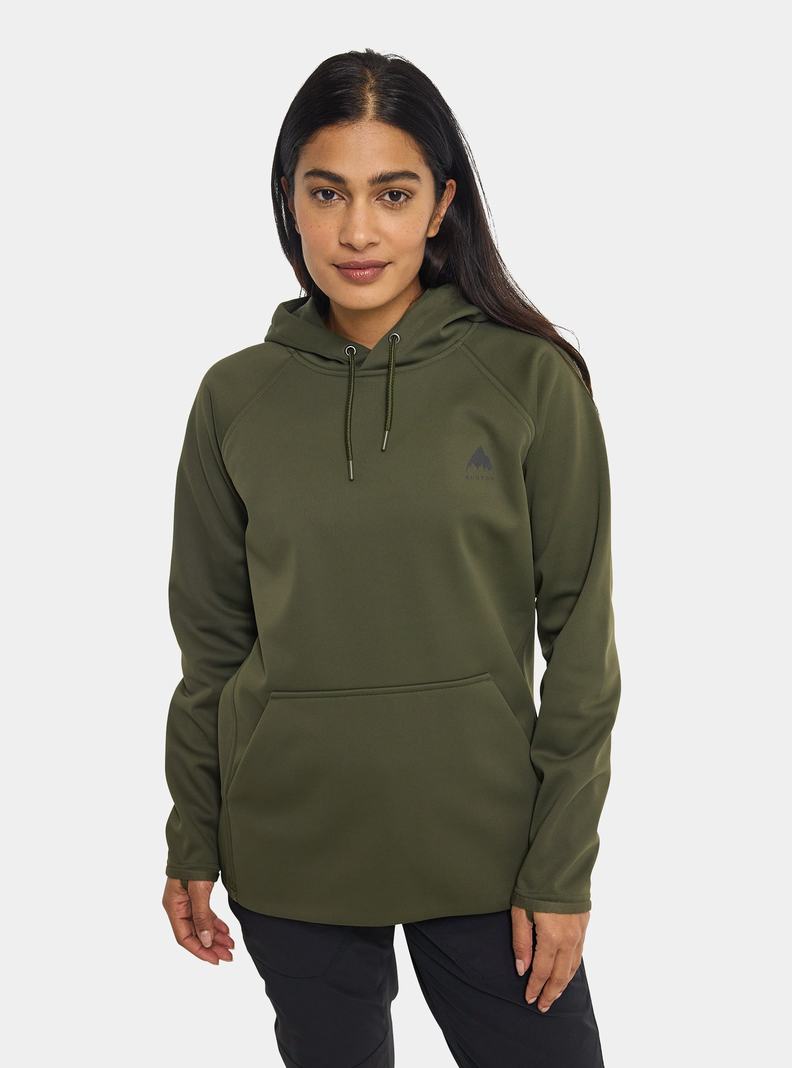 Deep Green Burton Crown Weatherproof Pullover Fleece Women's Sweatshirts | EABCKR342