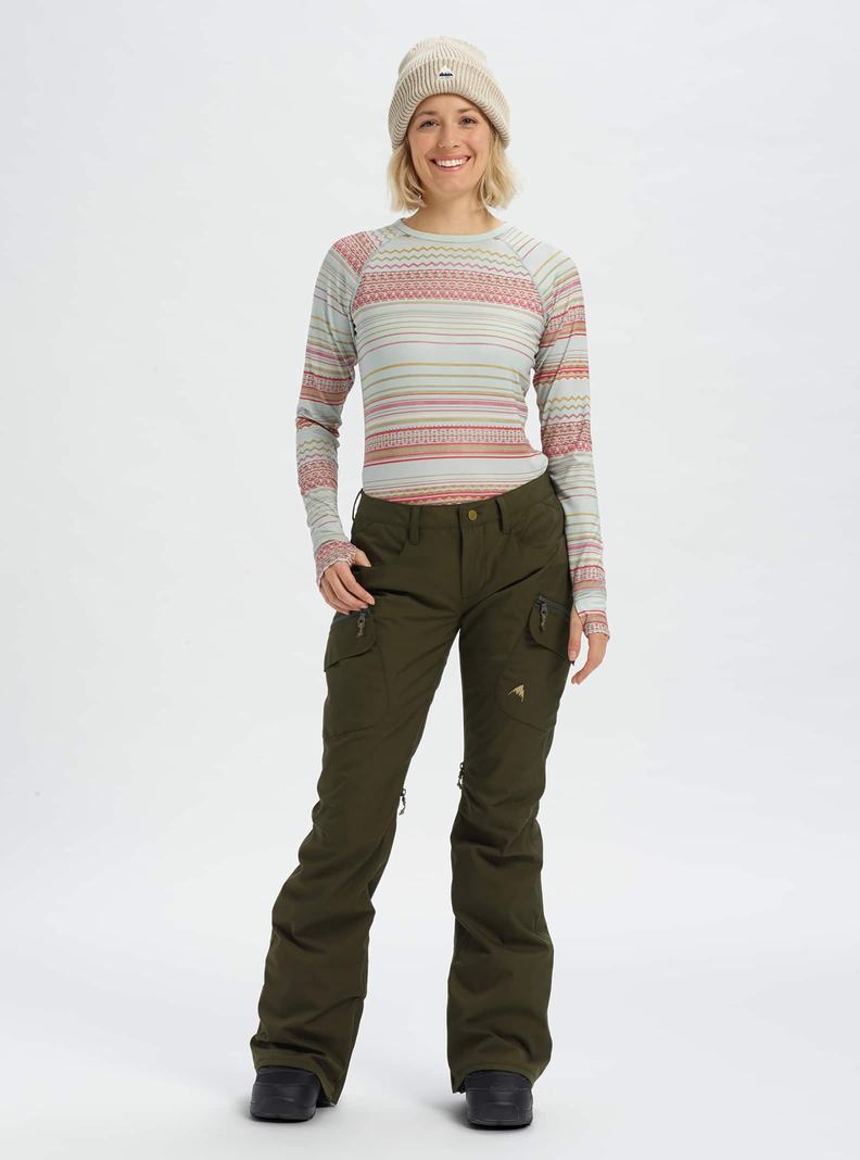 Deep Green Burton Gloria Insulated Women's Ski Pants | ZYMLCE148