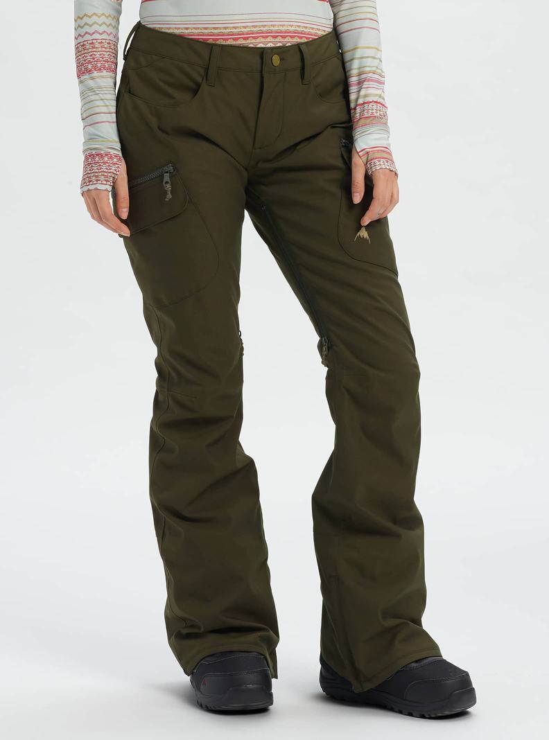 Deep Green Burton Gloria Insulated Women's Ski Pants | ZYMLCE148