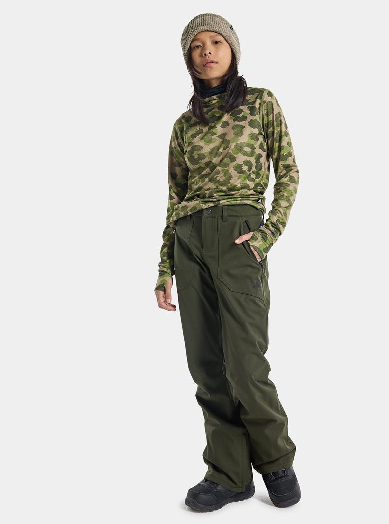 Deep Green Burton Vida 2L Women's Ski Pants | ORQVIN749