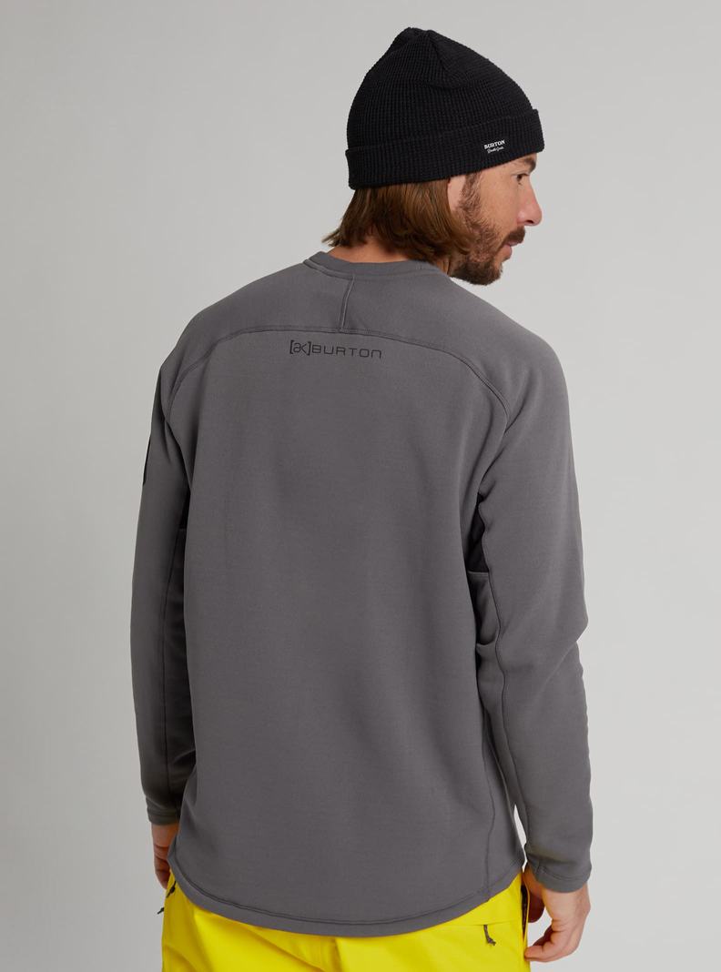 Deep Grey Burton [ak] Baker Power Stretch® Fleece Crewneck Men's Sweatshirts | OKUSHZ485