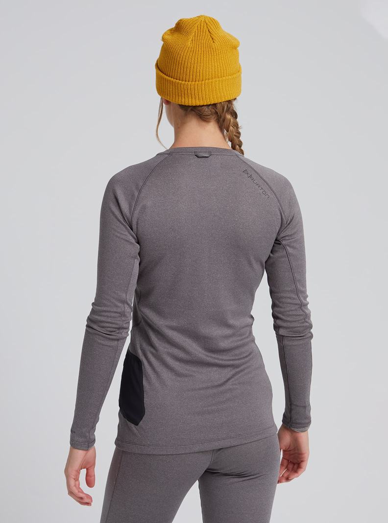 Deep Grey Burton [ak] Baker Power Wool™ Crewneck Women's Base Layer Top | SKNBAC367