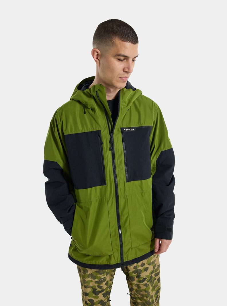 Green / Black Burton Frostner 2L Men's Ski Jackets | YNSDKT807