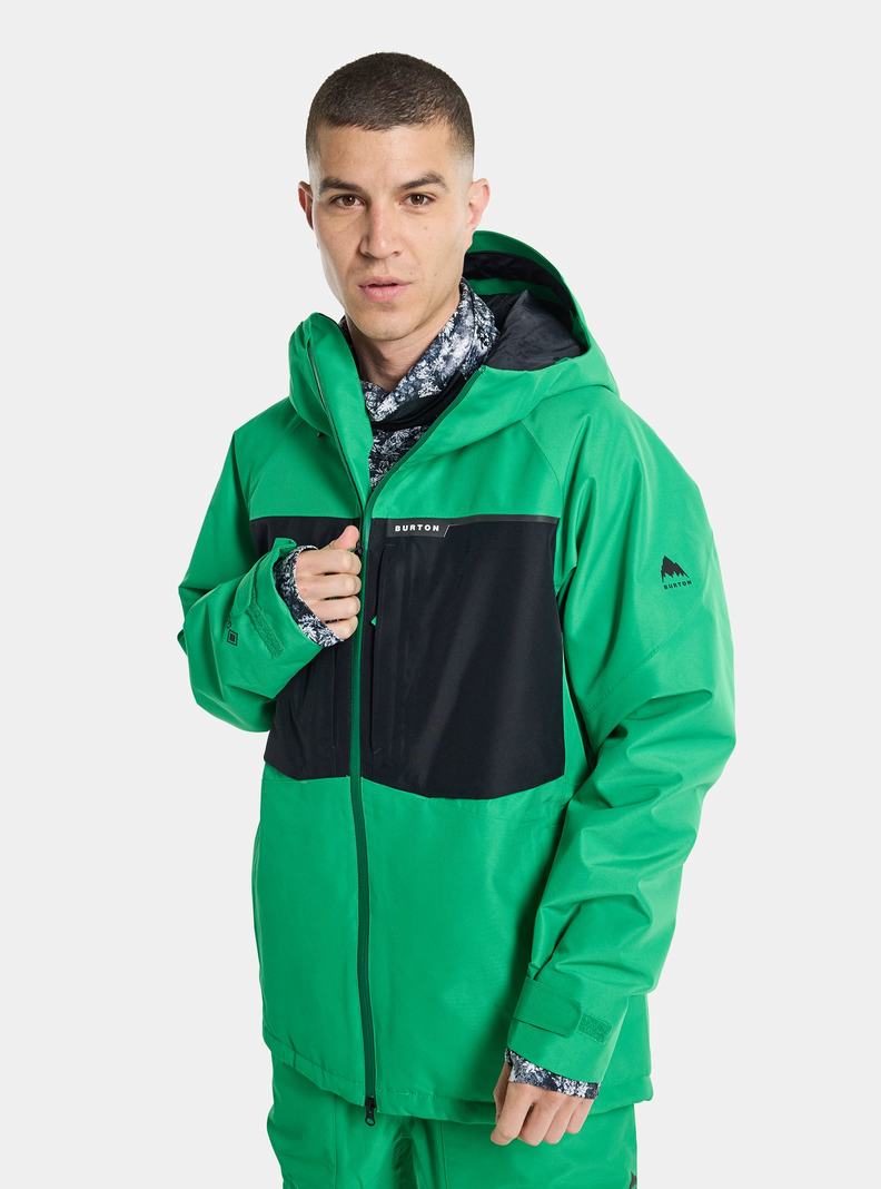 Green / Black Burton Pillowline GORE‑TEX 2L Men's Ski Jackets | PBADJH567