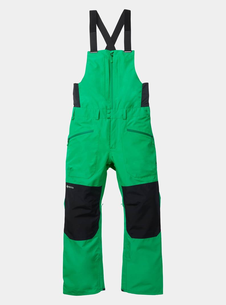 Green / Black Burton Reserve GORE‑TEX 2L Men\'s Bibs | DFXZIU257