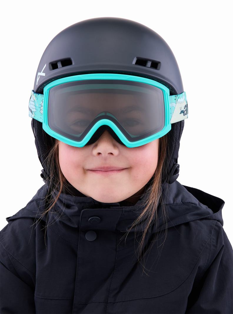 Green Burton Anon Tracker 2.0 Kids' Ski Goggles | XSFBRH186