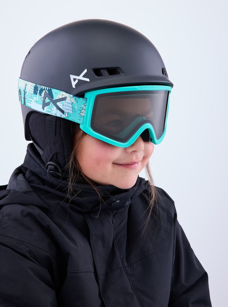 Green Burton Anon Tracker 2.0 Kids' Ski Goggles | XSFBRH186