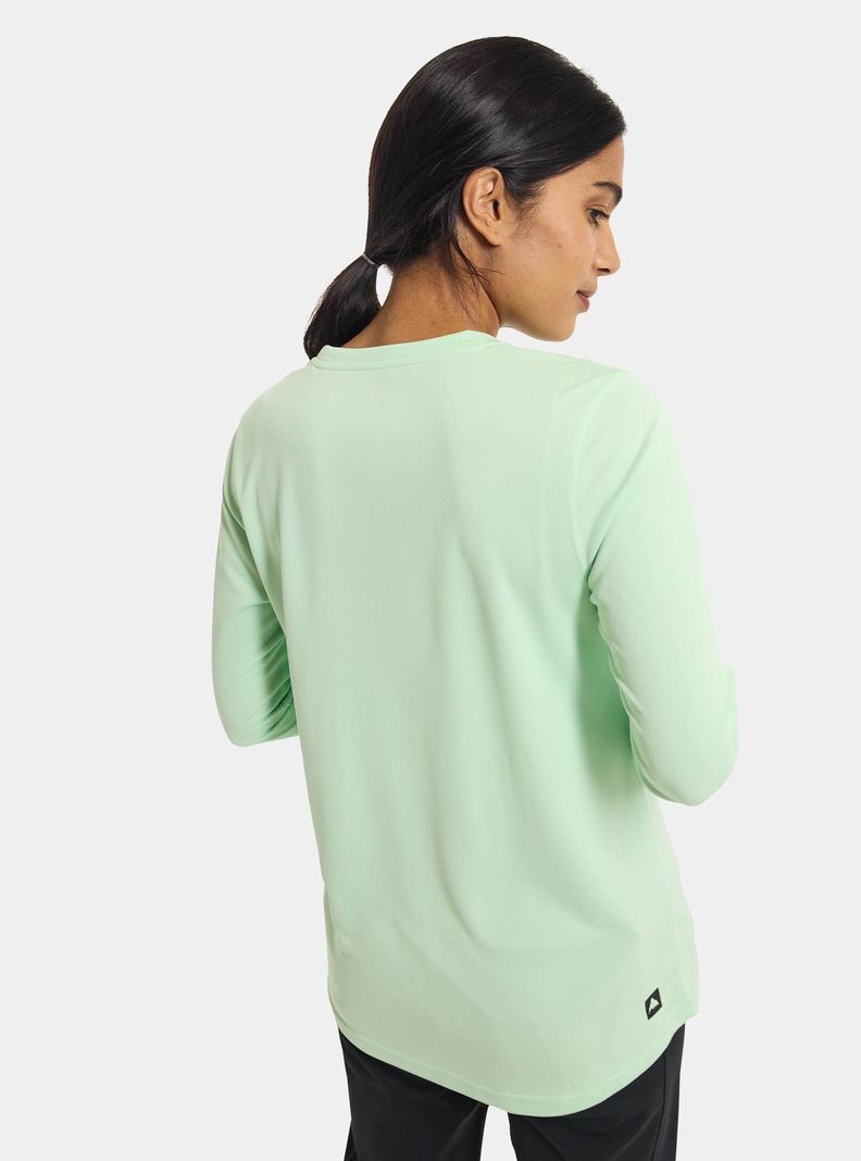 Green Burton Brand Active Long Sleeve Women's Shirts | DMXBIQ562