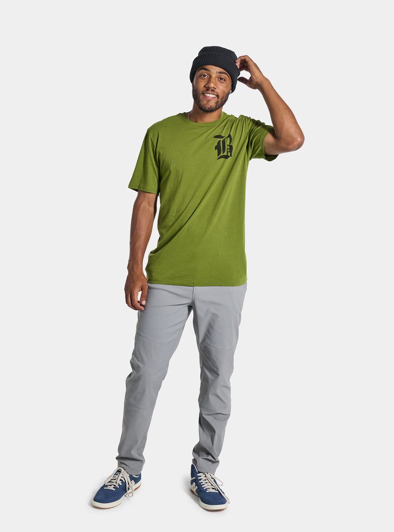 Green Burton Hesston Short Sleeve Men's T-Shirts | ZNJKHU681