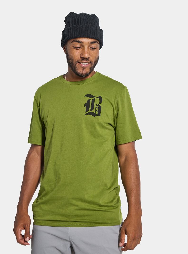 Green Burton Hesston Short Sleeve Men's T-Shirts | ZNJKHU681