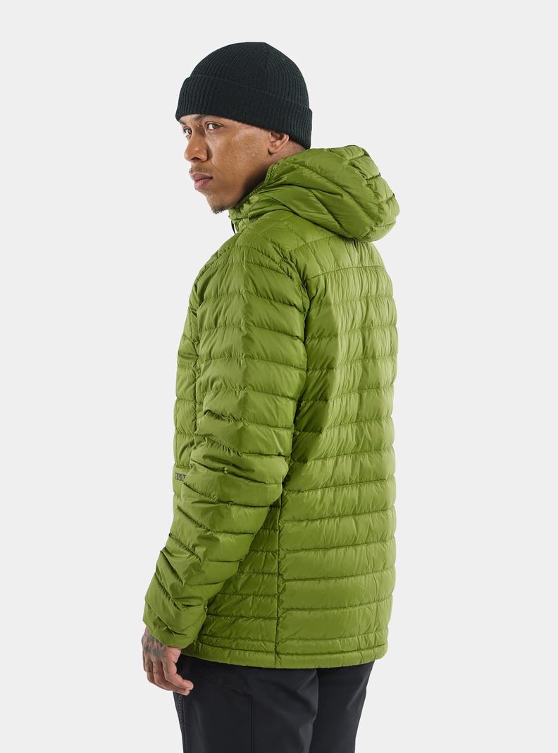 Green Burton Mid-Heat Hooded Down Insulated Men's Ski Jackets | LFINCO865