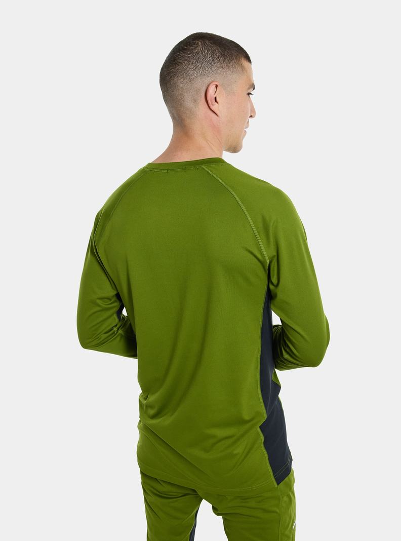 Green Burton Midweight X Base Layer Crewneck Men's Base Layer Top | CHBQXL387