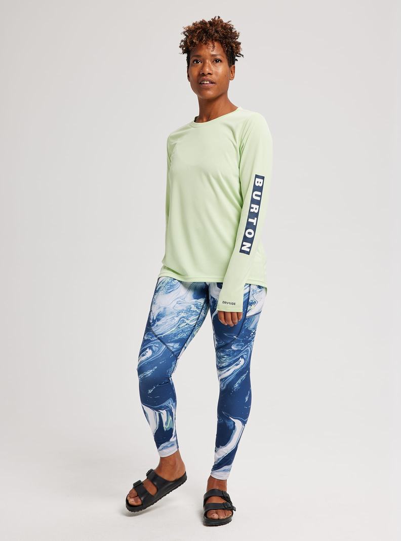 Green Burton Multipath Active Long Sleeve Women's T-Shirts | NQSUFT480