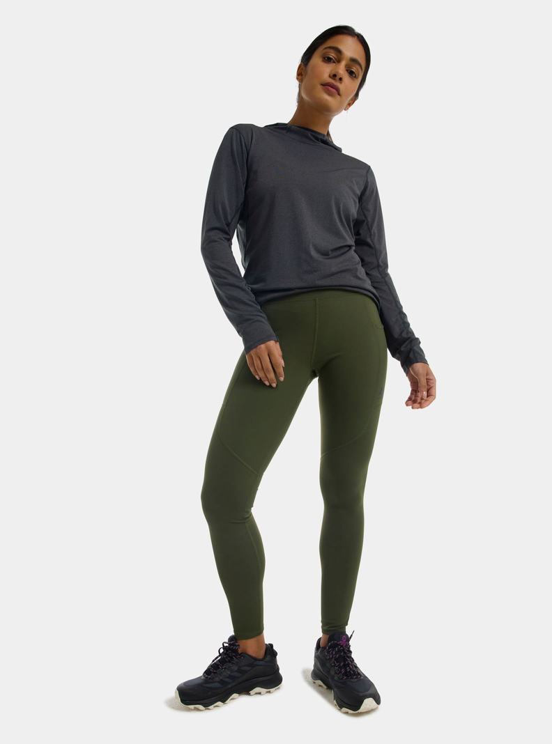 Green Burton Multipath Pocket Women's Leggings | UPFCBI789