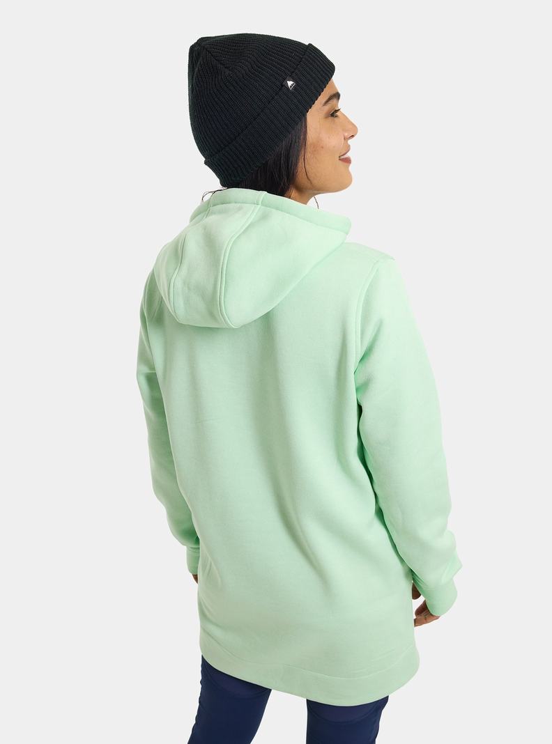 Green Burton Oak Long Pullover Women's Hoodies | RPAXFY476