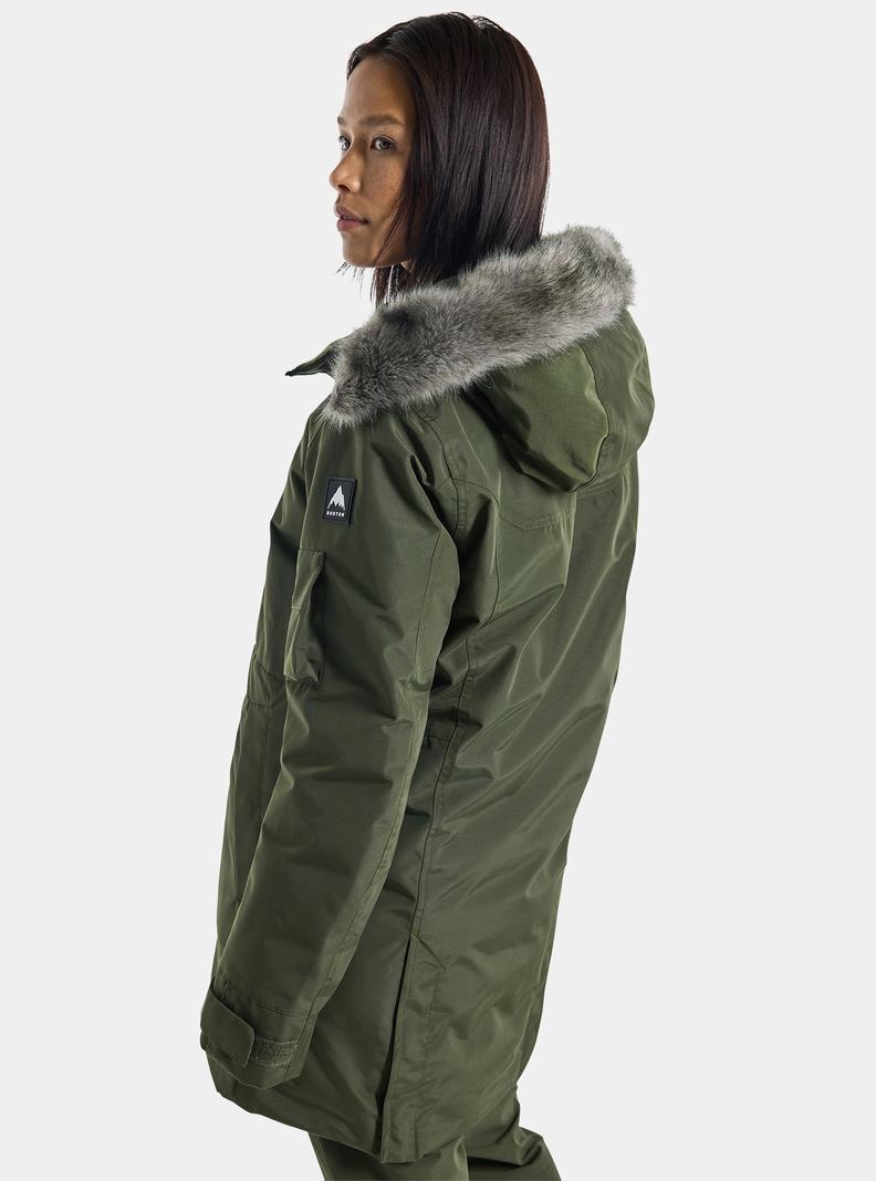 Green Burton Saxton Parka Women's Ski Jackets | TQDHAE347