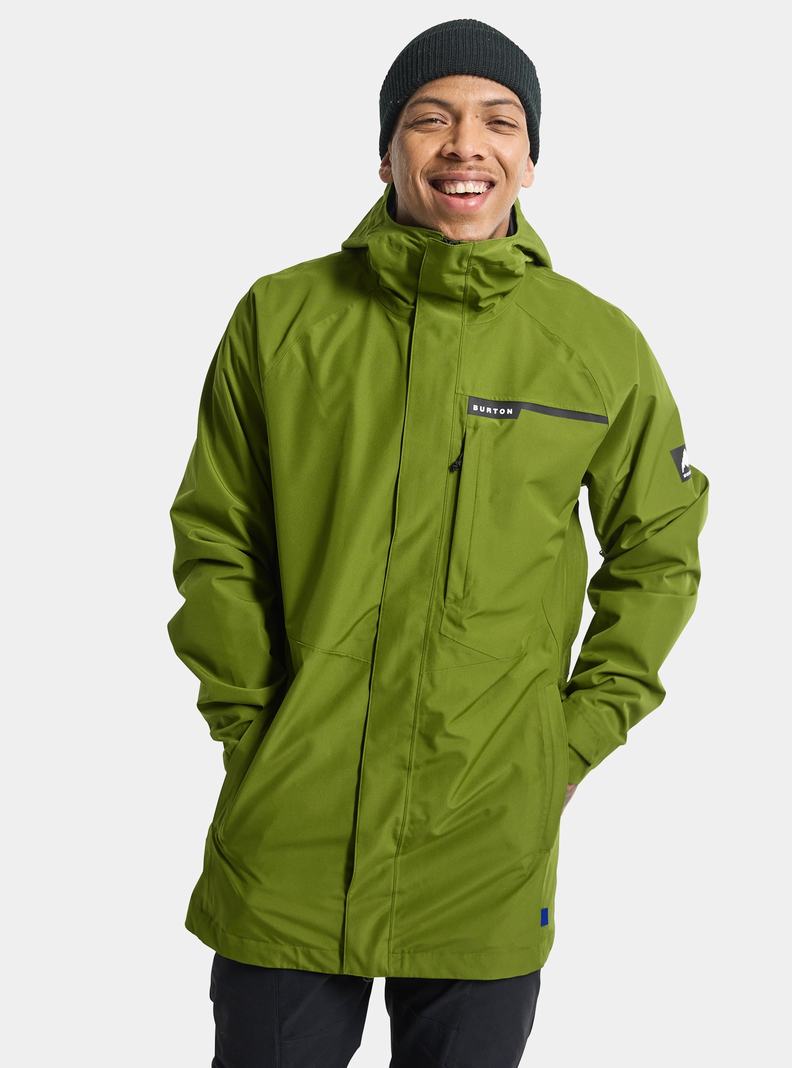 Green Burton Veridry 2L Rain Men's Ski Jackets | QRXYJW609